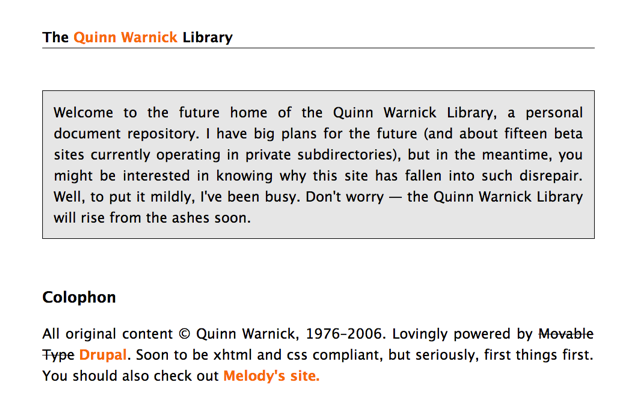 Quinn Warnick's Electronic Portfolio, 2006